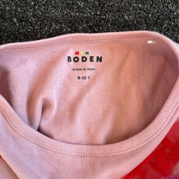 Mini Boden Light Pink Girls' Dress with Rainbow Detail - Picture 2 of 3